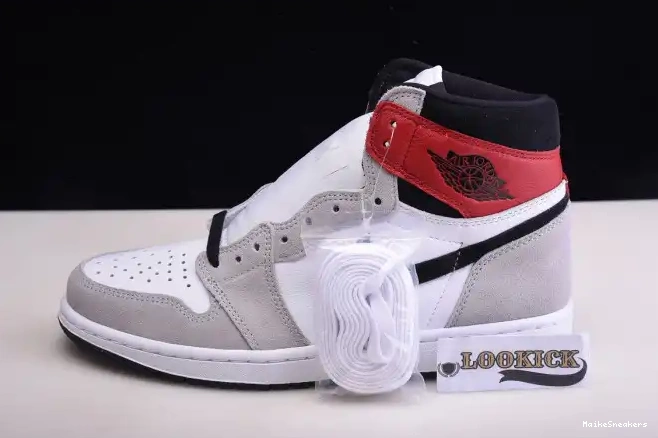 MaikeSneakers Grey Air Jordan 1 OG High Smoke Light 555088-126 0429